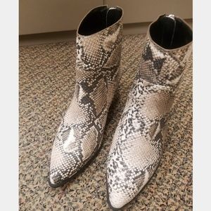 Qupid Mystique Snakeprint Bootie